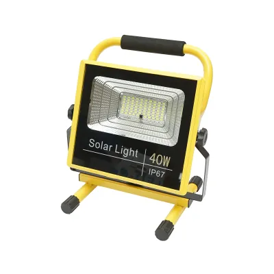 Lampa de lucru LED portabila 40W, 8000K cu telecomanda, 2 baterii LiFePO4 6000mAh si cadru stativ IP67 Breckner Germany