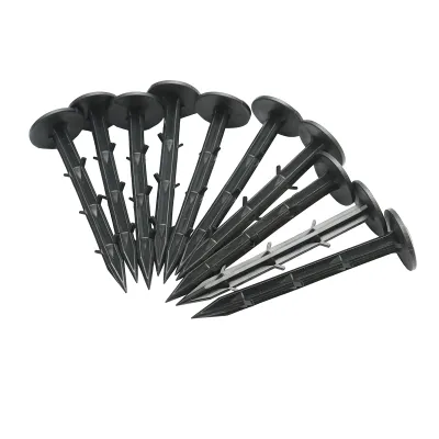 Set 10 cuie plastic fixare folie tip harpon 100mm - imagine 3