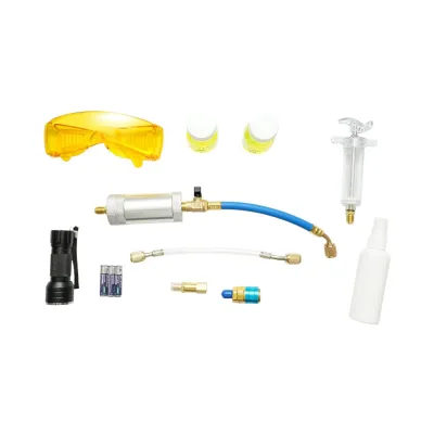 Trusa verificare scurgeri instalatie aer conditionat cu solutie de contrast, lanterna UV, ochelari si accesorii - imagine 3