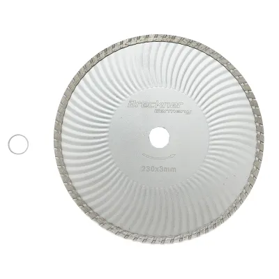 Disc diamantat continuu 230x3mm taiere umeda/uscata pentru beton si ceramica Breckner Germany