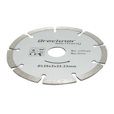 Disc diamantat segmentat 125x2x22.23mm, taiere uscata pentru beton, piatra, caramida Breckner Germany - imagine 3