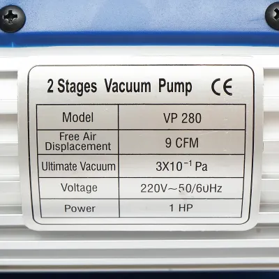 Pompa vid, vacuum 220V, 1 CP pentru instalatii frigorifice 226l/min - imagine 5