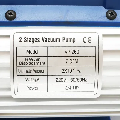 Pompa vid, vacuum 220V, 3/4 CP pentru instalatii frigorifice 170l/min - imagine 5