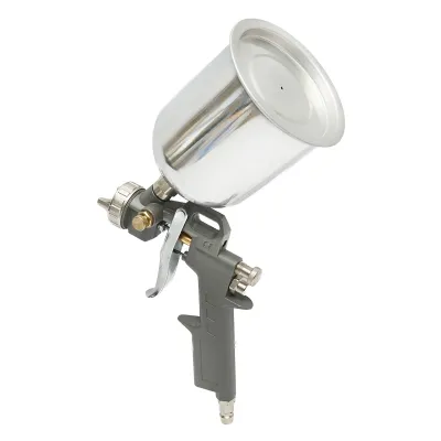 Pistol de vopsit cu aer comprimat 0.6L, cupa din inox in partea de sus, duza 1.5mm