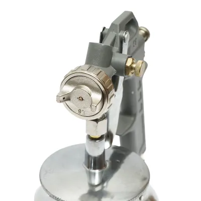 Pistol de vopsit cu aer comprimat 1L, cupa din inox in partea de jos, duza 1.5mm - imagine 4