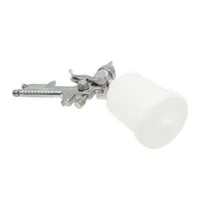 Pistol de vopsit cu aer comprimat 0.6L, cupa din plastic in partea de sus, duza 1.4mm - imagine 3