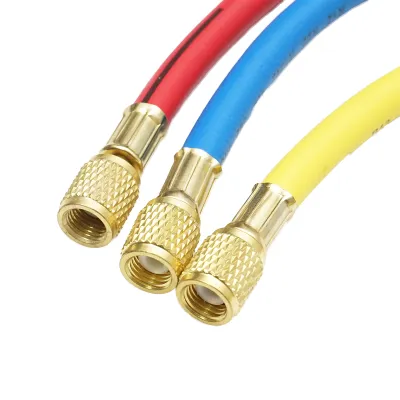Set furtun 180 cm 3 culori pentru incarcare freon R12, R22, R134a, 404, 502 - imagine 3
