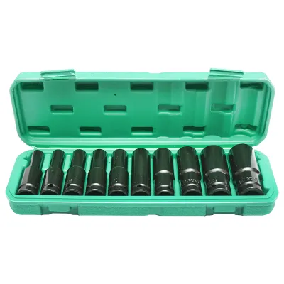 Trusa chei tubulare de impact lungi 8-24mm, patrat 1/2 inch 10 piese Breckner Germany