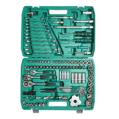 Trusa chei tubulare hexagonale, fixe, torx, imbus antrenor cu clichet 121 piese Breckner Germany - imagine 3