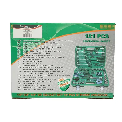 Trusa chei tubulare hexagonale, fixe, torx, imbus antrenor cu clichet 121 piese Breckner Germany - imagine 2