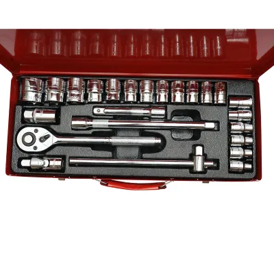 Trusa chei tubulare 8-32mm, antrenor cu clichet 1/2 inch 24 piese Breckner Germany - imagine 3