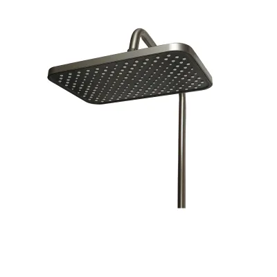 Set dus multifunctional cu termostat, afisaj digital temperatura apa, 4 functii de curgere a apei, pipa cada, dus dreptunghiular, dus de mana, dus bideu, gri - imagine 5