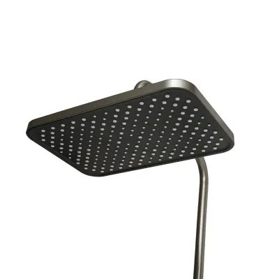 Set dus multifunctional cu termostat, afisaj digital temperatura apa, 4 functii de curgere a apei, pipa cada, dus dreptunghiular, dus de mana, dus bideu, gri - imagine 5