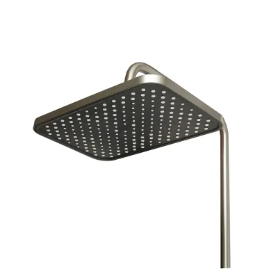 Set dus multifunctional cu termostat, afisaj digital temperatura apa, 4 functii de curgere a apei, pipa cada, dus dreptunghiular, dus de mana, dus bideu, gri - imagine 6