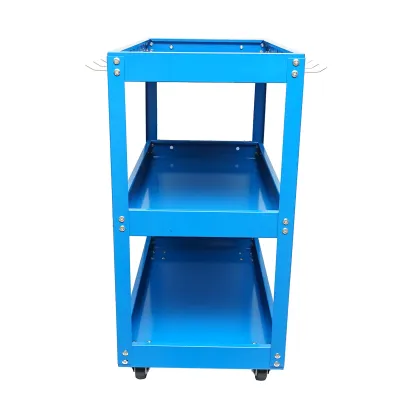 Carucior scule metalic pe roti cu 3 rafturi si suporti unelte 660x360x730mm - imagine 6