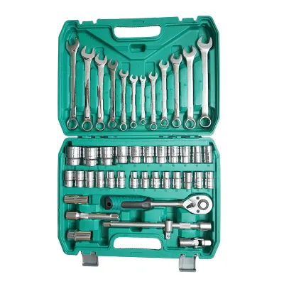 Trusa chei tubulare combinate 8-32mm si chei fixe 8-19mm, 1/2 antrenor cu clichet 44 piese Breckner Germany - imagine 3