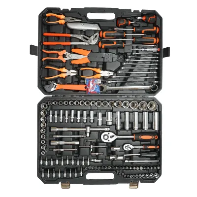 Trusa chei tubulare, chei fixe, biti, torx cu scule si unelte 160 piese Breckner Germany - imagine 2
