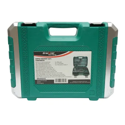 Trusa chei tubulare 4-32mm si chei fixe combinate 8-22mm, biti, hex, torx, antrenor cu clichet 82 piese Breckner Germany - imagine 3