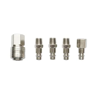 Set 5 cuple rapide 1/4 pentru furtunuri aer comprimat si scule pneumatice Breckner Germany
