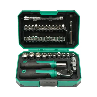 Trusa chei tubulare 4-13mm si surubelnita cu biti drepti, hex, torx, philips 39 piese Cr-V Breckner Germany
