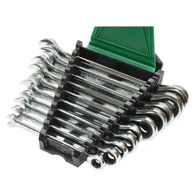 Set chei combinate fixe si inelare cu clichet 8-19mm 10 piese Breckner Germany - imagine 3