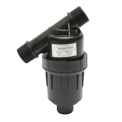 Filtru Y plastic 1 inch cu sita 120 mesh, 130 microni pentru tub, furtun de irigare