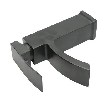 Baterie lavoar tip cascada, monocomanda, finisaj negru mat, aliaj zinc, accesorii incluse - imagine 5