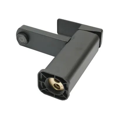 Baterie lavoar monocomanda, finisaj negru mat, montaj stativ, otel inoxidabil, accesorii incluse - imagine 3