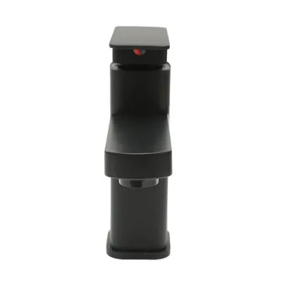 Baterie lavoar monocomanda, finisaj negru mat, montaj stativ, otel inoxidabil, accesorii incluse - imagine 4