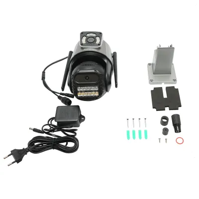 Camera de supraveghere lentila duala 6 MP, P2P WIFI 2.4G, rotire 360 grade PTZ cu senzor de miscare, sirena, detectie umana si aplicatie iCSee - imagine 2