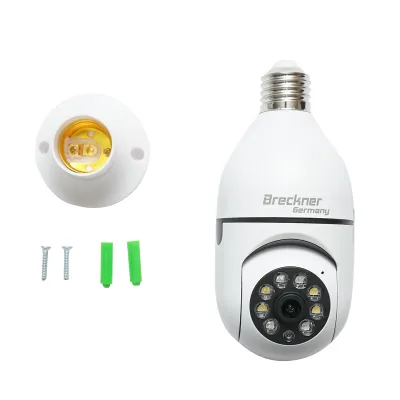 Camera de supraveghere smart-bulb 2 MP, rotativa 360 grade PTZ, P2P WIFI 2.4GHz, tip bec E27 cu senzor de miscare si aplicatie iCSee