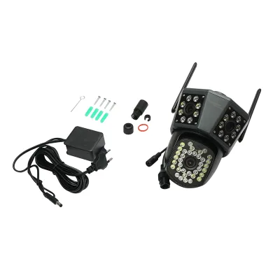 Camera de supraveghere 3 lentile, 3 obiective 6 MP, WIFI 2.4GHz, rotire 360 grade PTZ cu senzor de miscare, alarma, detectie umana si aplicatie IPC360 Home - imagine 2