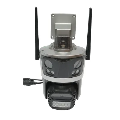 Camera de supraveghere 3 lentile, 3 obiective 8 MP, 2 CPU dual control, P2P WIFI 2.4G, PTZ cu senzor de miscare, alarma, night vision, AI detectie umana si aplicatie iCSee