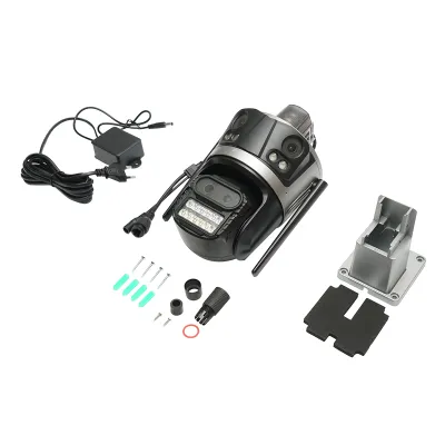 Camera de supraveghere 4 lentile, 3 obiective 12 MP, 2 CPU dual control, P2P WIFI 2.4G, PTZ cu senzor de miscare, alarma, night vision, AI detectie umana si aplicatie iCSee - imagine 2