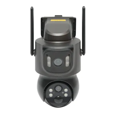 Camera supraveghere lentila duala 4 MP cu panou solar 5W, baterie 18650 incarcare rapida, WIFI 2.4 GHz, rotativa 360 grade PTZ cu senzor de miscare, detectie umana PIR, alarma, night vision si aplicatie iCSee - imagine 3