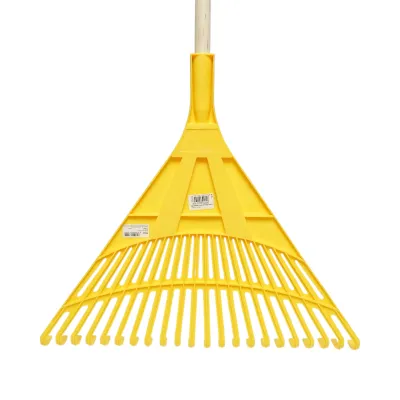 Grebla plastic pentru frunze, coada lemn 120cm, 22 de dinti Crownman - imagine 4
