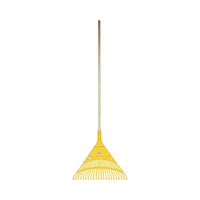 Grebla plastic pentru frunze, coada lemn 120cm, 22 de dinti Crownman