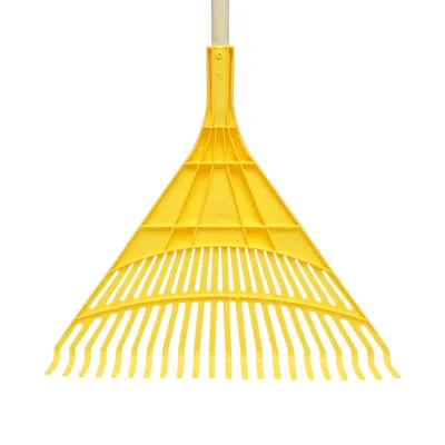 Grebla plastic pentru frunze, coada lemn 120cm, 22 de dinti Crownman - imagine 3
