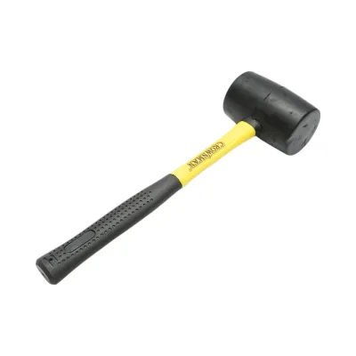Ciocan de cauciuc 640g cu maner din fibra de sticla profesional Crownman - imagine 3
