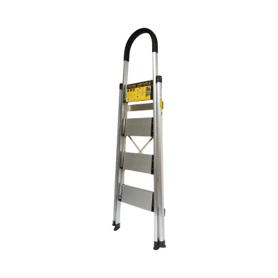 Scara aluminiu pliabila, 4 trepte antiderapante, inaltime 143cm, sarcina maxima 150Kg Crownman - imagine 2