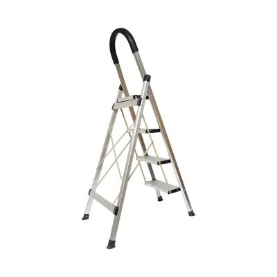 Scara aluminiu pliabila, 4 trepte antiderapante, inaltime 143cm, sarcina maxima 150Kg Crownman - imagine 4