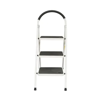 Scara metalica pliabila, 3 trepte cauciuc antiderapant, inaltime 127cm, sarcina maxima 150Kg Crownman - imagine 5