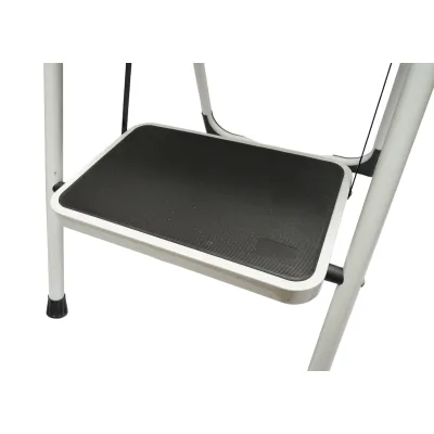 Scara metalica pliabila, 3 trepte cauciuc antiderapant, inaltime 127cm, sarcina maxima 150Kg Crownman - imagine 6