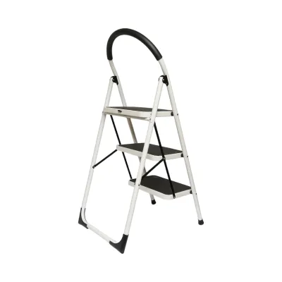 Scara metalica pliabila, 3 trepte cauciuc antiderapant, inaltime 127cm, sarcina maxima 150Kg Crownman - imagine 3