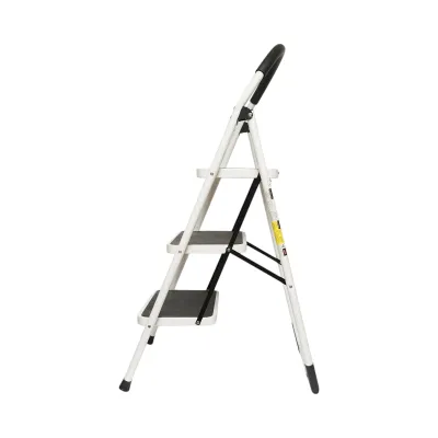 Scara metalica pliabila, 3 trepte cauciuc antiderapant, inaltime 127cm, sarcina maxima 150Kg Crownman - imagine 4