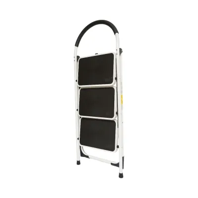 Scara metalica pliabila, 3 trepte cauciuc antiderapant, inaltime 127cm, sarcina maxima 150Kg Crownman - imagine 2