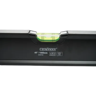 Nivela aluminiu magnetica 1000mm, 3 bule de nivel, 2 manere Crownman - imagine 5