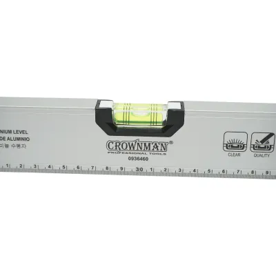 Nivela aluminiu magnetica 600mm, 3 bule de nivel, rigla gradata 0-60cm Crownman - imagine 5