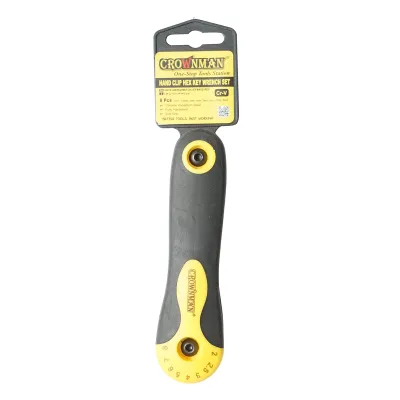 Set 8 chei imbus hexagonale pliabile cu maner tip briceag 2-8mm Cr-V Crownman - imagine 3