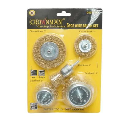 Set 5 perii sarma circulare 50-75mm, cupa 50-75mm, pensula 25mm pentru bormasina Crownman - imagine 4